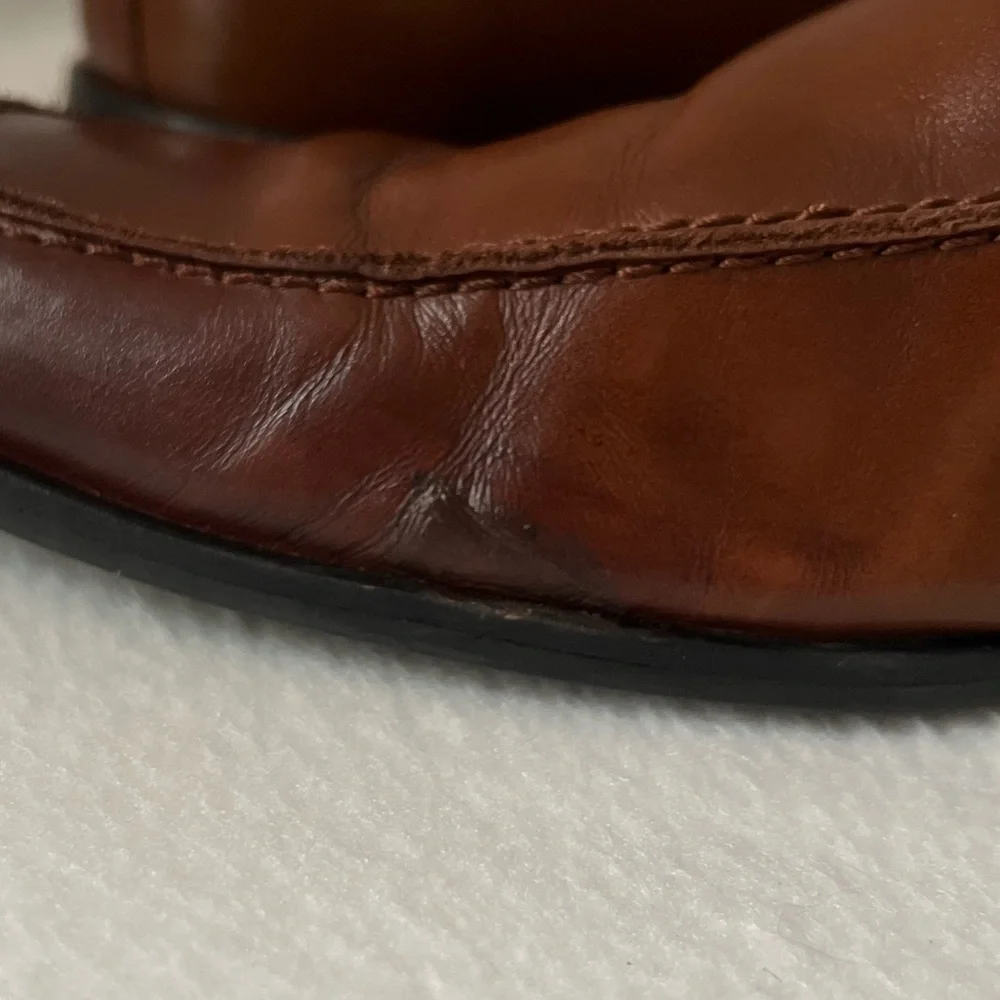 Steve Madden Size 10 1/2 Brown Leather Slip On Mens Shoes